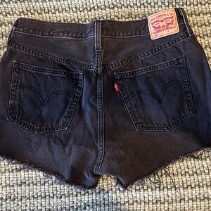 Levi's Charcoal Denim Cutoff Shorts